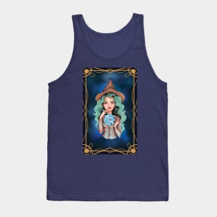 Blue hair pisces witch Tank Top